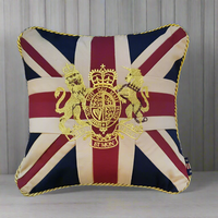 Iconic Union Jack crested cushions add a very British feel to any interior, making them a perfect gift.  Union Jack cushions add interest and colour to the plainest of sofas.  Decorative, Union Jack cushions are always fashionable and add a great decorative edge to an interio