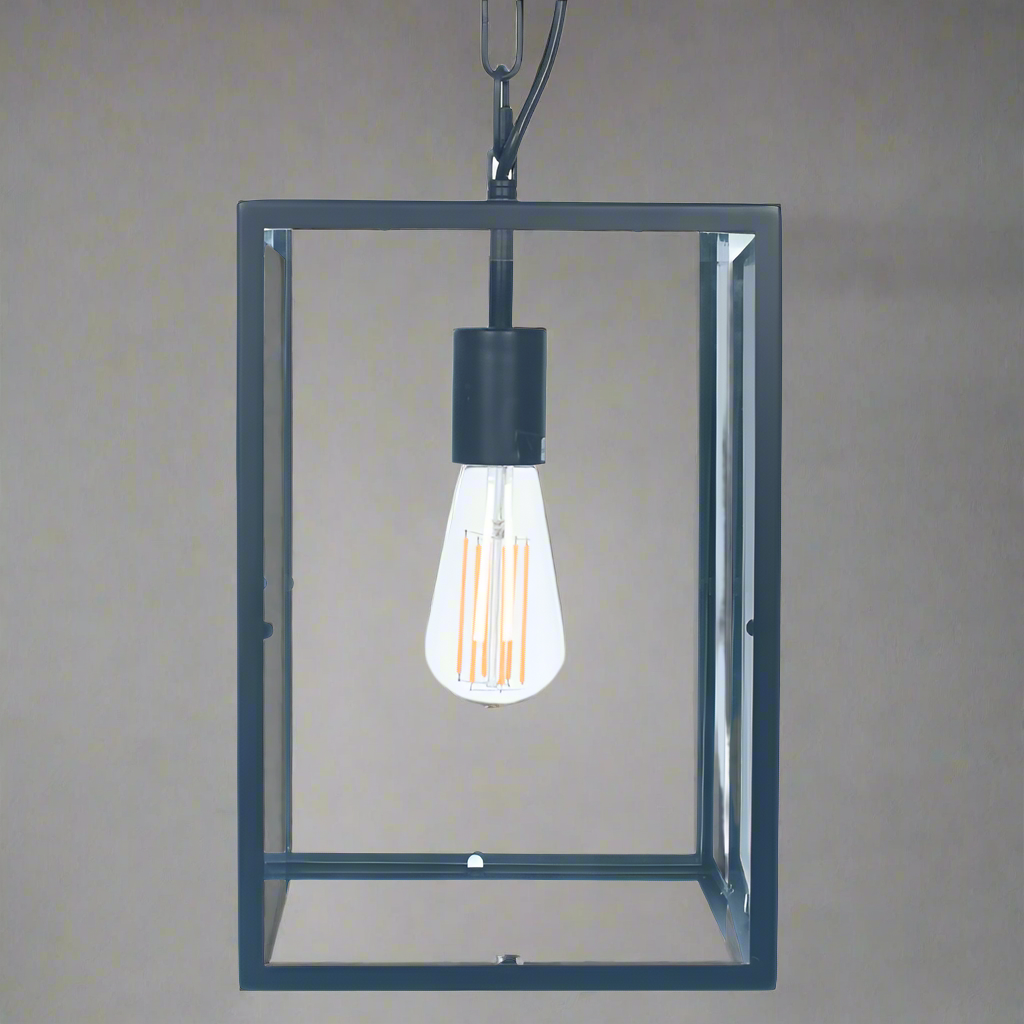 Black & Glass Hall Lantern