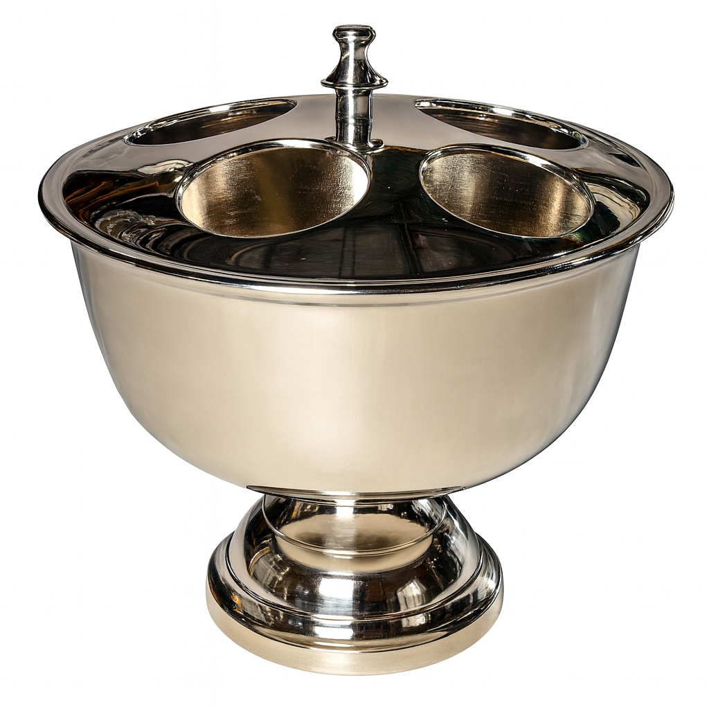 Keep your wine perfectly chilled with this elegant stainless steel 4-bottle tabletop wine cooler. Featuring a polished metal finish and timeless design, it’s ideal for home bars, dinner parties, and sophisticated entertaining.