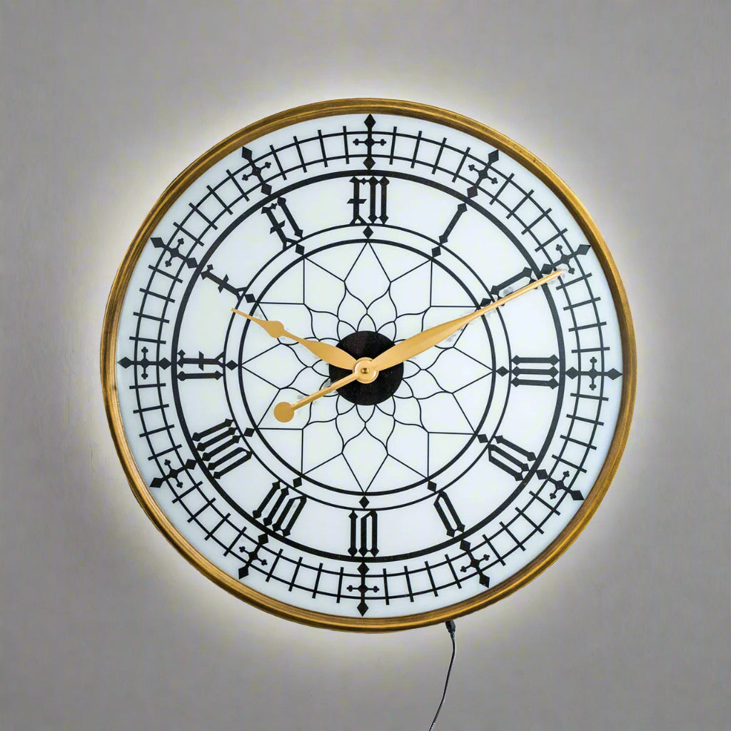 Big Ben Style Lit Clock 60cm