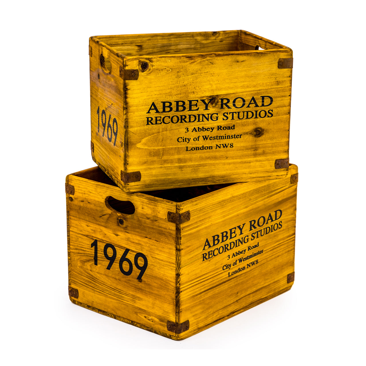 Abbey Road Vinyl Storage Boxes - Wooden Crates