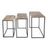 Antique Bronze Top Side Tables - set of Three