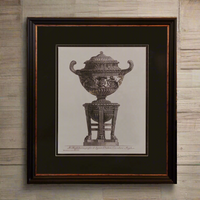Black Framed Antique Wall Vase Print 74 cm