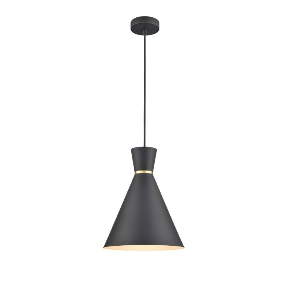 Black Metal Conical Pendant