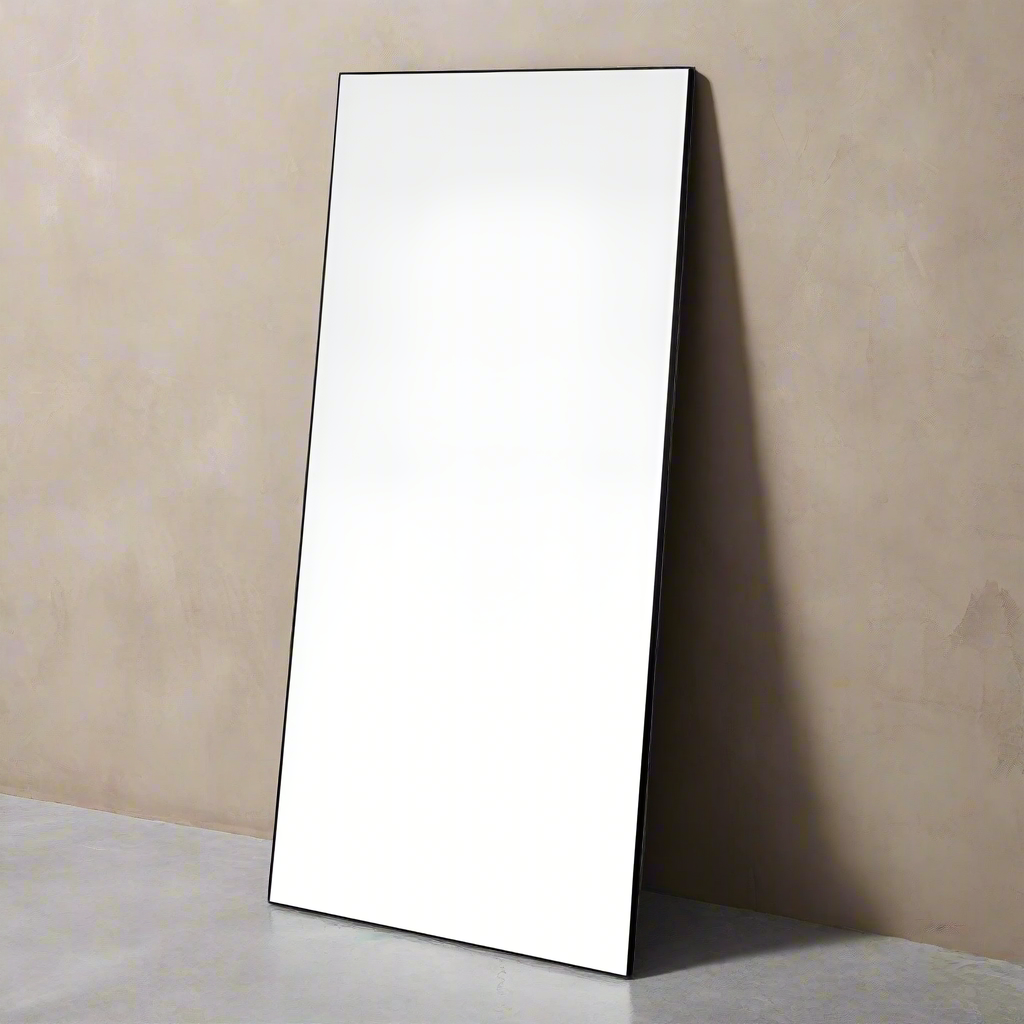 A simple and highly effective mirror minimalist in design yet maximum in impact.  With a super slim wooden black frame that is 2cm in depth, the striking thing about this mirror is the sheer volume of glass that reflects and bounces light back into your room.  Made in the UK, this mirror is worth the wait.  Also available in Gold.