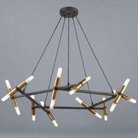 Metal Pendant -Suspended Black - 93 cm