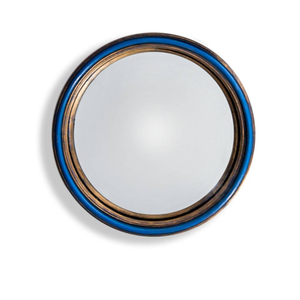 Very small convex mirrors look great on any wall as an assorted cluster. Purchase a few of these in assorted sizes and colours and see how your blank wall transforms.