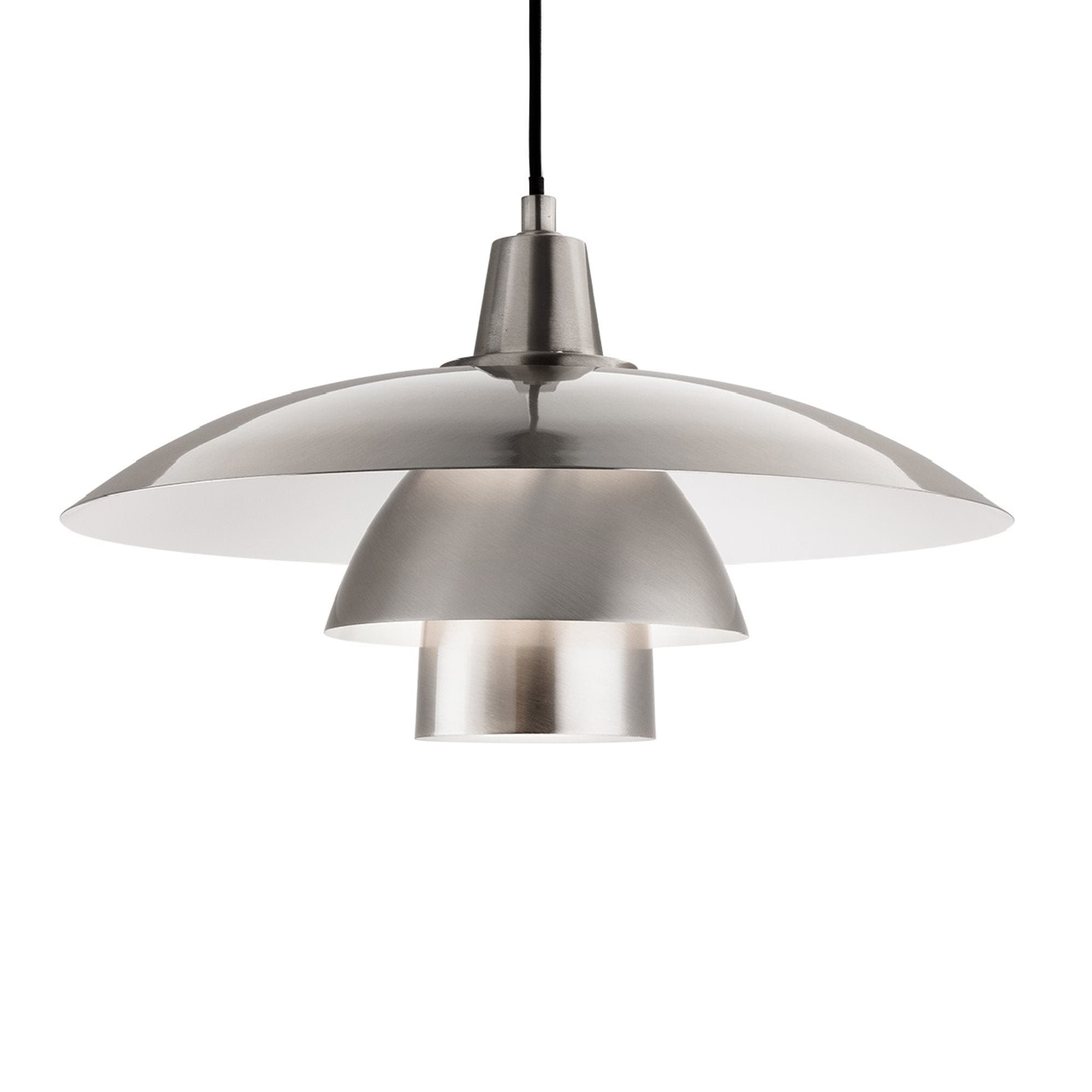 Brushed Steel Metal Tiered Pendant
