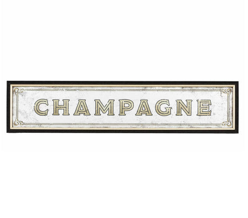 Mirrored Wall Sign "Champagne" 97 x 22 cm