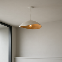 Contemporary 'Wave' Pendant Light: Modern Plaster Elegance