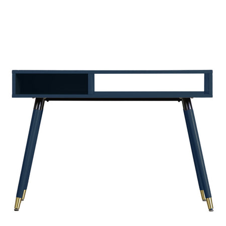 Black Solid Oak Desk With A Smoked Glass Top - 100cm