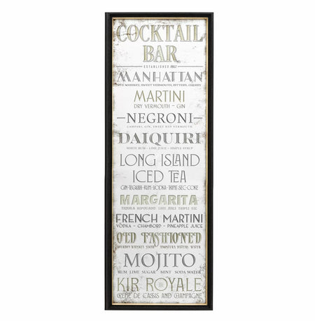 Mirrored Wall Sign "London Dry Gin" 100 x 70 cm