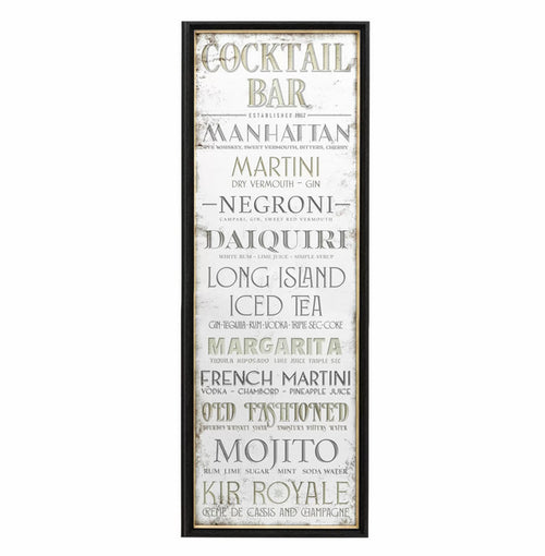 Mirrored Wall Sign "Cocktail Bar" 110 x 40 cm