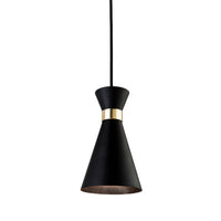 Conical metal pendant
Available in three colours: