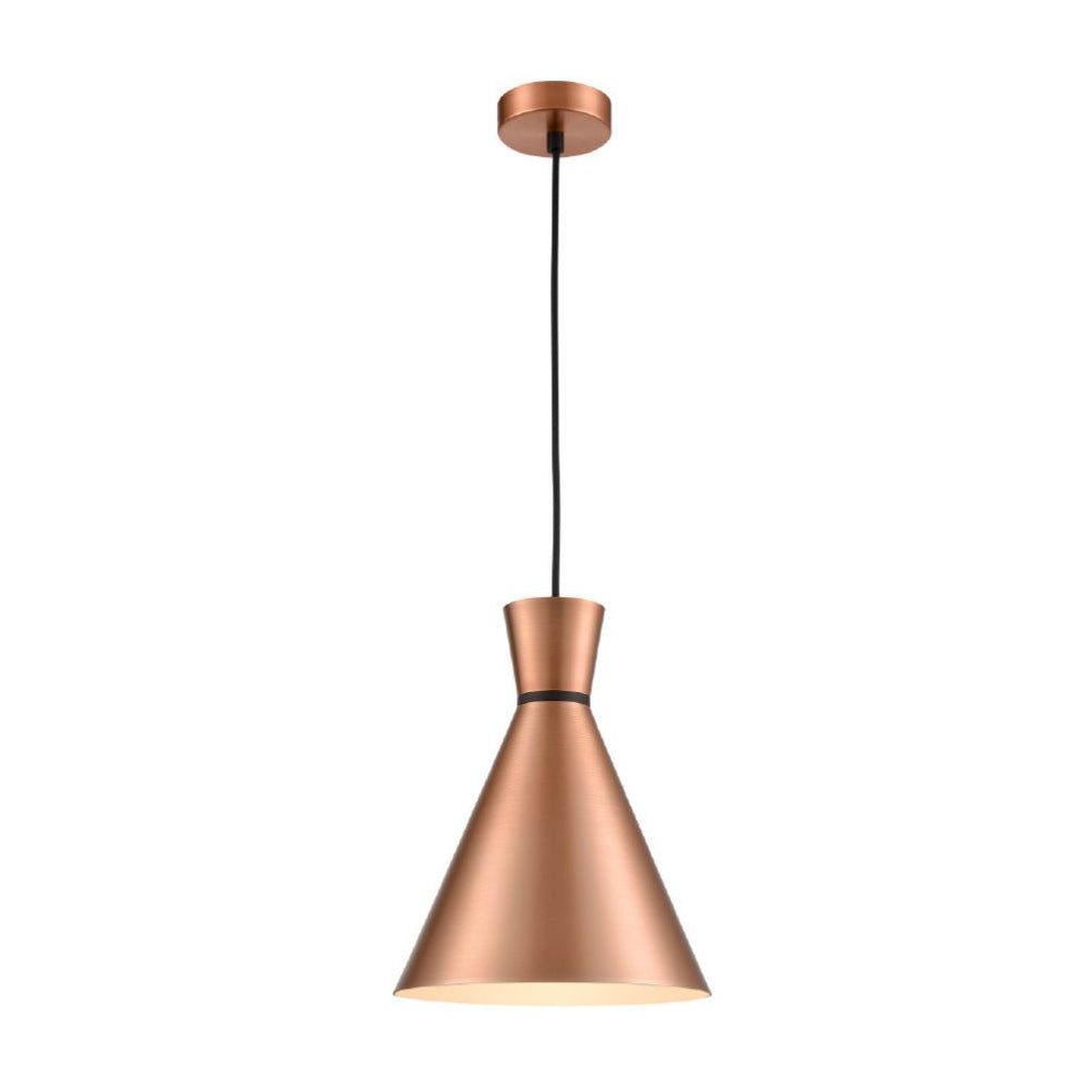 Large Copper Metal Conical Pendant