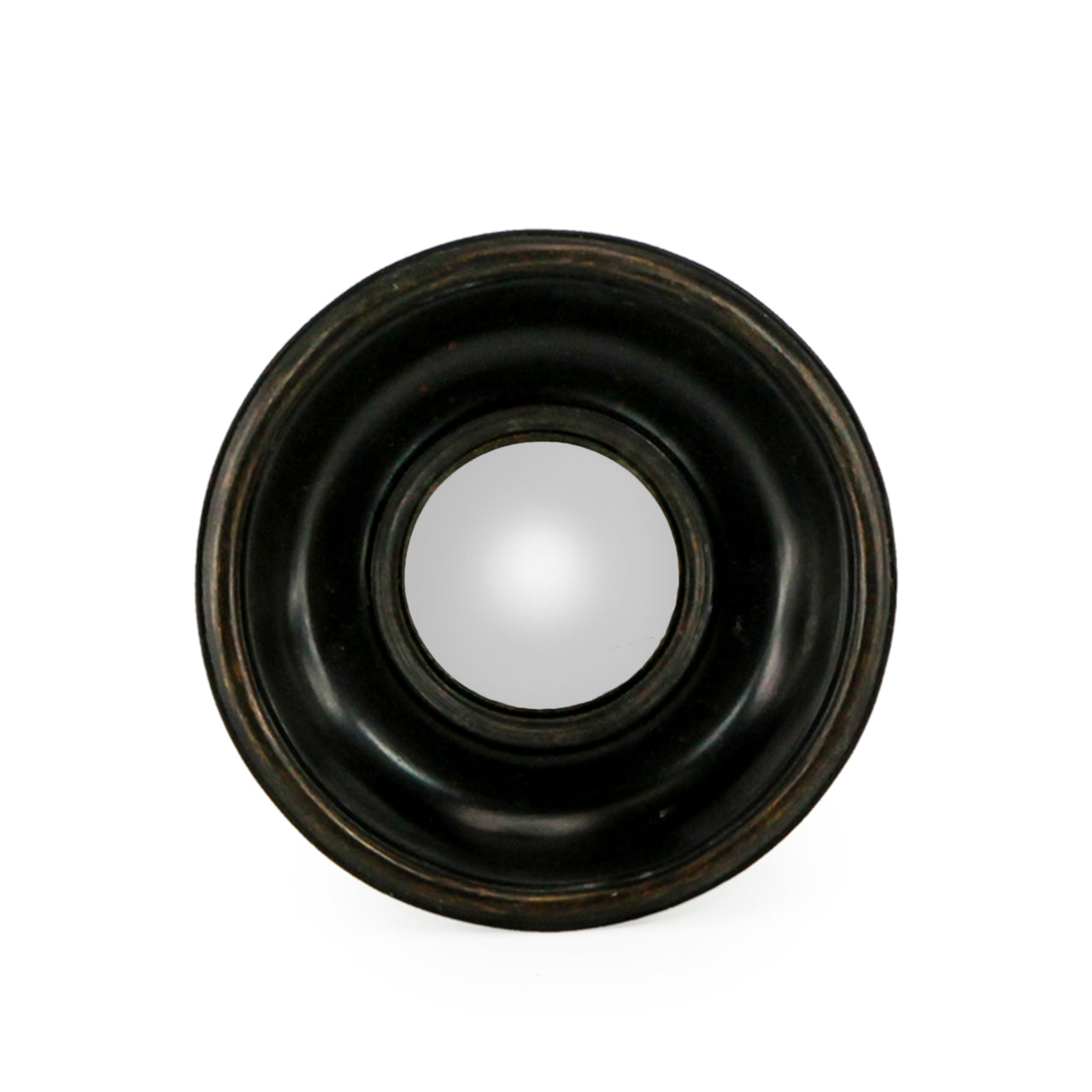Deep Framed Mini Black Convex Mirror 16 cm