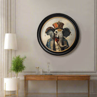 Elegant Elephant Round Print 70 cm