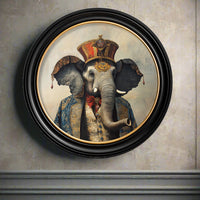 Elegant Elephant Round Print 96 cm