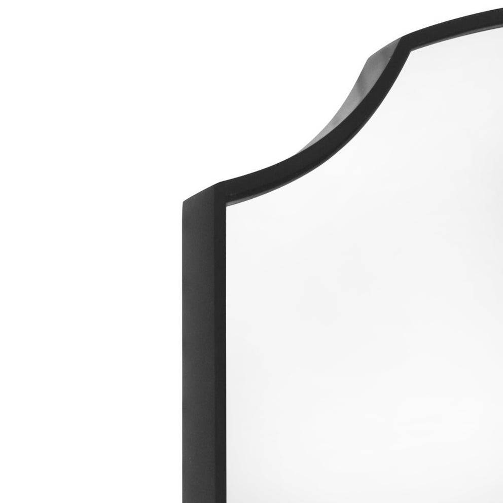 A simple and highly effective wall mirror minimalist in design yet maximum in impact. With an arched top and a slim black frame that is 2cm in depth.