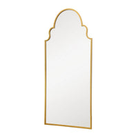 An extra large mirror in moroccan design, maximum in impact. With an arched top and a slim black frame that is 3 cm in depth.