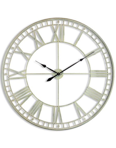Moving Clock  Silver Numerals 55 cm
