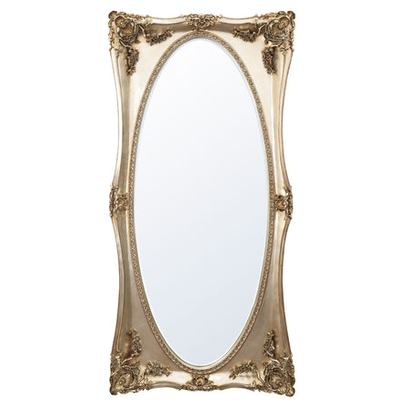 Tall Arched Aged Champage Finish Mirror - 170 cm