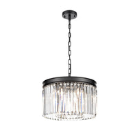 Crystal Prism Chandelier Black