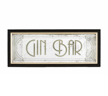 Mirrored Wall Sign "Beer Bar" 59 x 22 cm