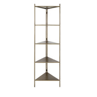 Gold Metal Corner Display Cabinet - CLEARANCE