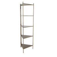 Gold Metal Corner Display Cabinet - CLEARANCE
