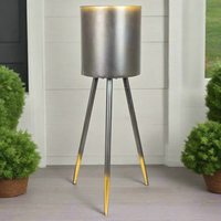 Grey Metal Plant Stand