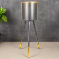 Grey Metal Plant Stand