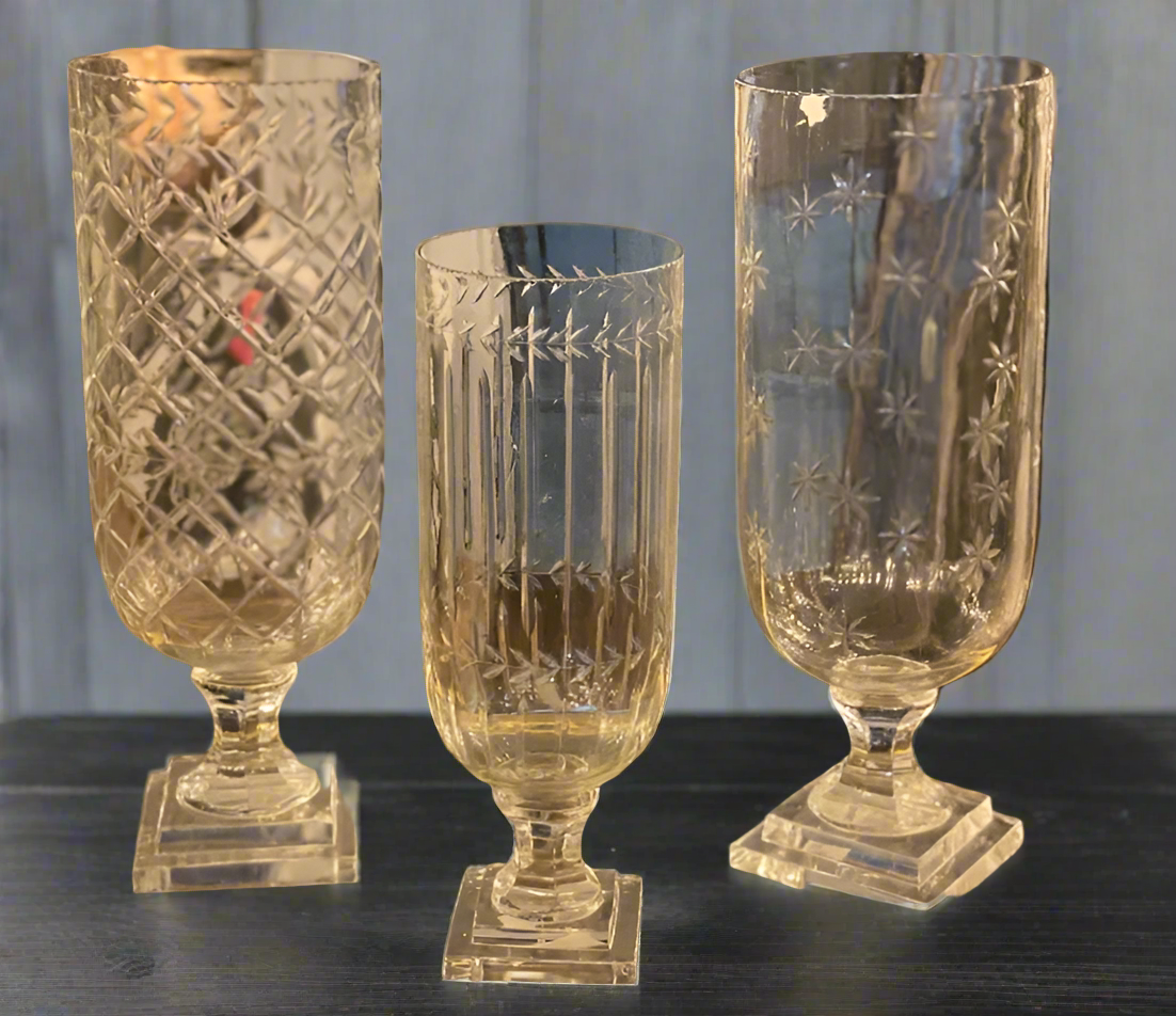 Glass Hurricane Lamp Medium