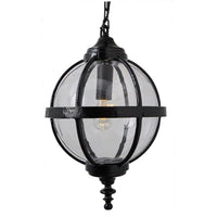A traditional Victorian globe light made from cast iron. This classic and unique design will instantly lift an outdoor area giving it the authentic vintage look.  Designed to a very high specification of IP67, this outdoor globe lantern light is made to sustain any weather type from raging storms, high winds to salty air.  Anti-rust and anti-corrosion, this is a hardy high end quality porch light that is made to last.