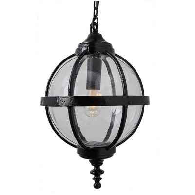 A traditional Victorian globe light made from cast iron. This classic and unique design will instantly lift an outdoor area giving it the authentic vintage look.  Designed to a very high specification of IP67, this outdoor globe lantern light is made to sustain any weather type from raging storms, high winds to salty air.  Anti-rust and anti-corrosion, this is a hardy high end quality porch light that is made to last.