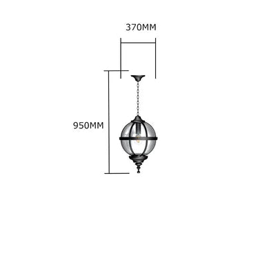 A traditional Victorian globe light made from cast iron. This classic and unique design will instantly lift an outdoor area giving it the authentic vintage look.  Designed to a very high specification of IP67, this outdoor globe lantern light is made to sustain any weather type from raging storms, high winds to salty air.  Anti-rust and anti-corrosion, this is a hardy high end quality porch light that is made to last.