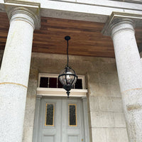 A traditional Victorian globe light made from cast iron. This classic and unique design will instantly lift an outdoor area giving it the authentic vintage look.  Designed to a very high specification of IP67, this outdoor globe lantern light is made to sustain any weather type from raging storms, high winds to salty air.  Anti-rust and anti-corrosion, this is a hardy high end quality porch light that is made to last.