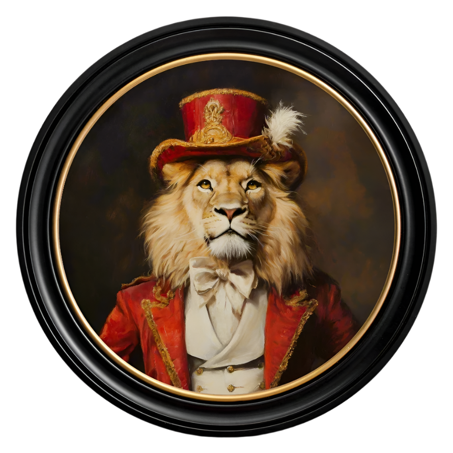 Lion Print 'Circus Master' 96 cm