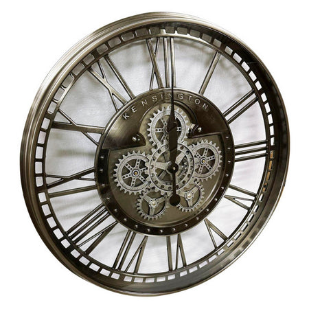 Moving Cog Clock Champagne/Silver 55 cm