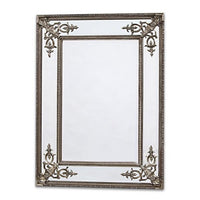Silver gilt coloured, bevelled glass panels and ornate corners give this beautiful mirror a really luxurious feel.  