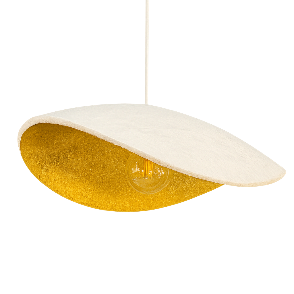 Contemporary 'Wave' Pendant Light: Modern Plaster Elegance