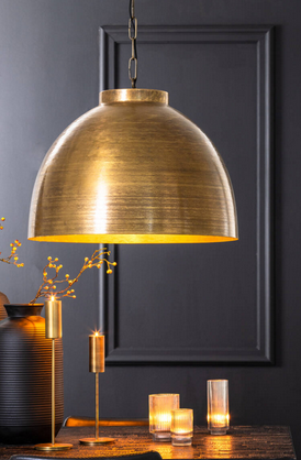 Large Raw Old Bronze Hanging Lamp - CLEARANCE