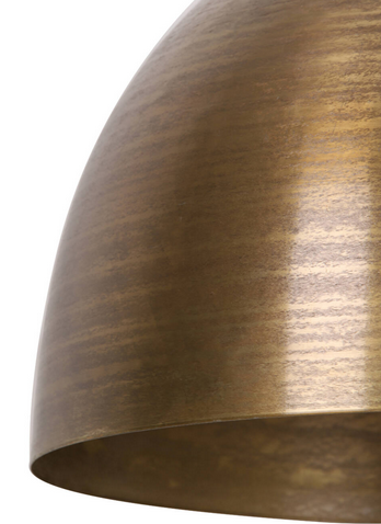 Large Raw Old Bronze Hanging Lamp - CLEARANCE