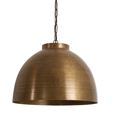 Large Raw Old Bronze Hanging Lamp - CLEARANCE