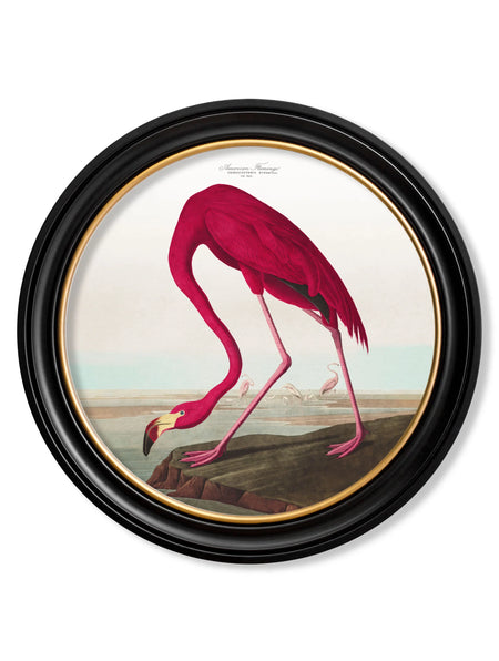 Round Flamingo Print 38 cm