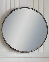Circular Deep Frame Nickel Mirror 80 cm