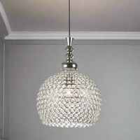 A really sparkly crystal disc pendant, give a high end look on a smaller scale, great bedroom, hall, any smaller space that needs a lift.  The size and shape of this pretty crystal light works well in a smaller space giving the glamour of crystal in a more compact size.