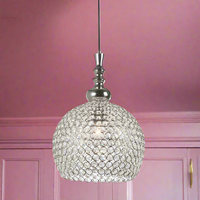 A really sparkly crystal disc pendant, give a high end look on a smaller scale, great bedroom, hall, any smaller space that needs a lift.  The size and shape of this pretty crystal light works well in a smaller space giving the glamour of crystal in a more compact size.
H: 40 cm W: 28 cm