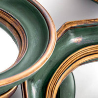 Mini convex Green & Gold framed mirrors which come in an assortment of sizes. This is a fantastic price and range which takes the headache out of creating your own wall