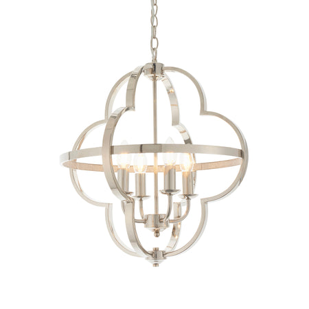 Crystal & Nickel Pendant Light / Two Sizes